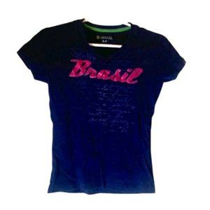 Brasil Women’s Short Sleeve T-Shirt Sz S -P